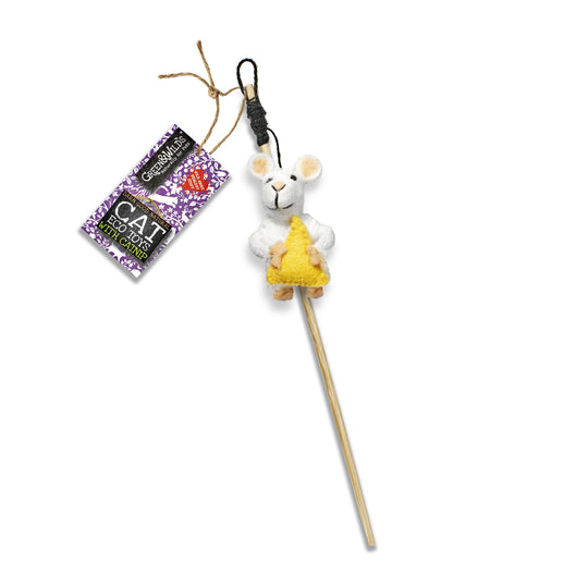 Monty Jack Mouse - Eco Cat Teaser Toy with Catnip