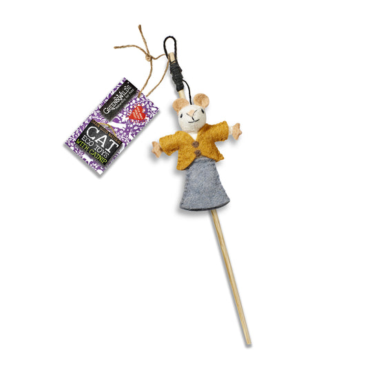 Nanny Mouse - Eco Cat Teaser Toy with Catnip