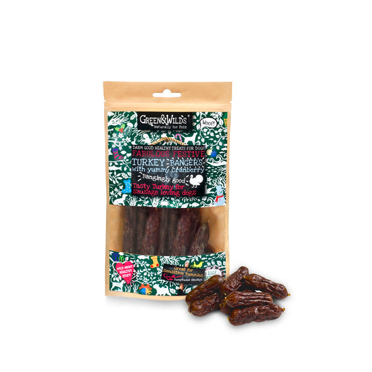 Turkey & Cranberry Christmas Bangers  75g