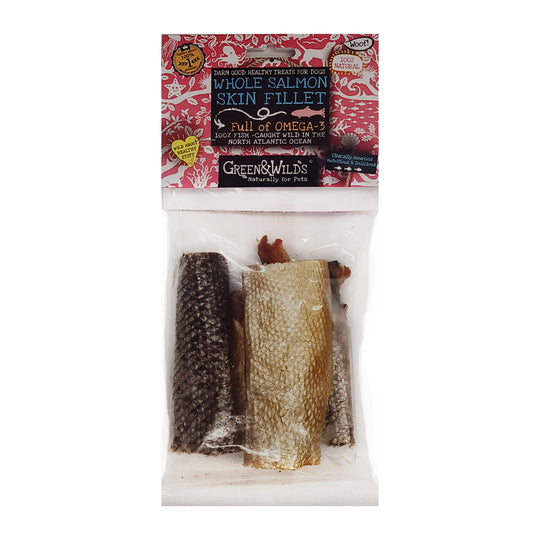 Salmon Skin Fillets, Halved, approx 125g