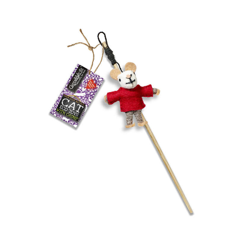 Barney Book Mouse - Eco Teaser toy with catnip